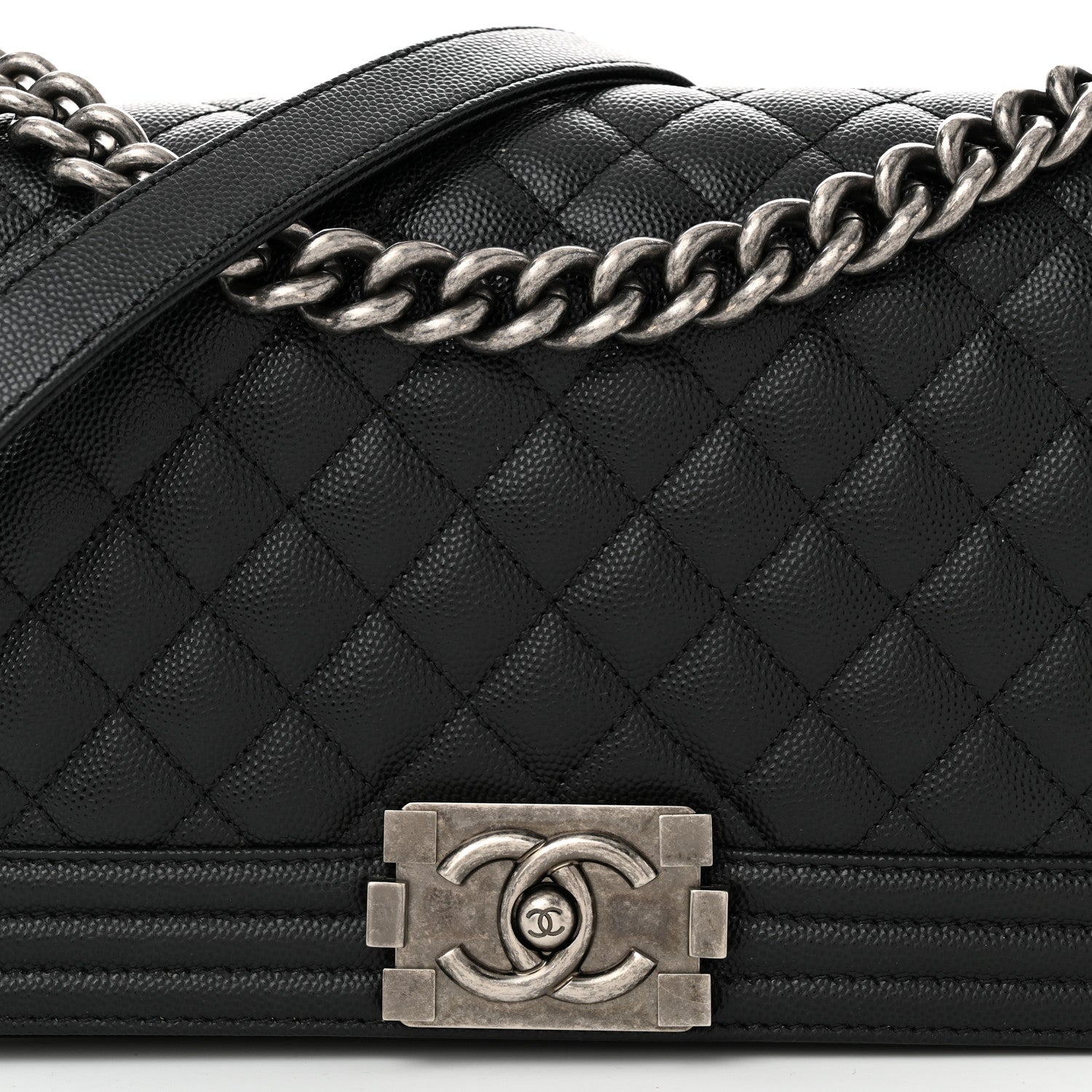 Chanel Caviar Quilted Medium Boy Flap Black 8 of 11