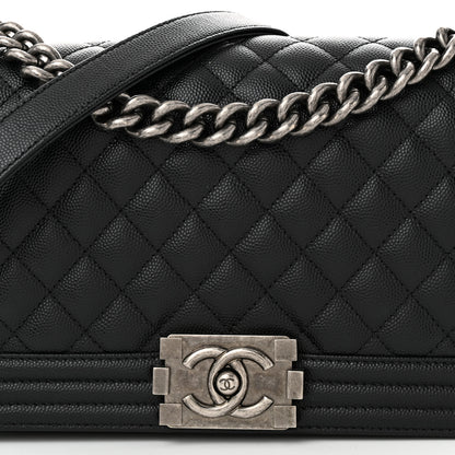 Chanel Caviar Quilted Medium Boy Flap Black 8 of 11
