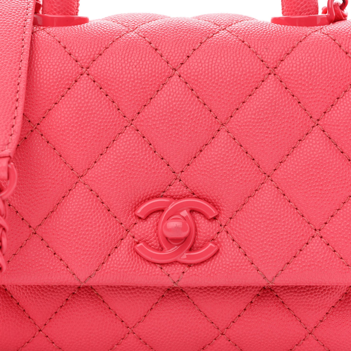 Caviar Quilted Incognito Extra Mini Coco Handle Flap Pink