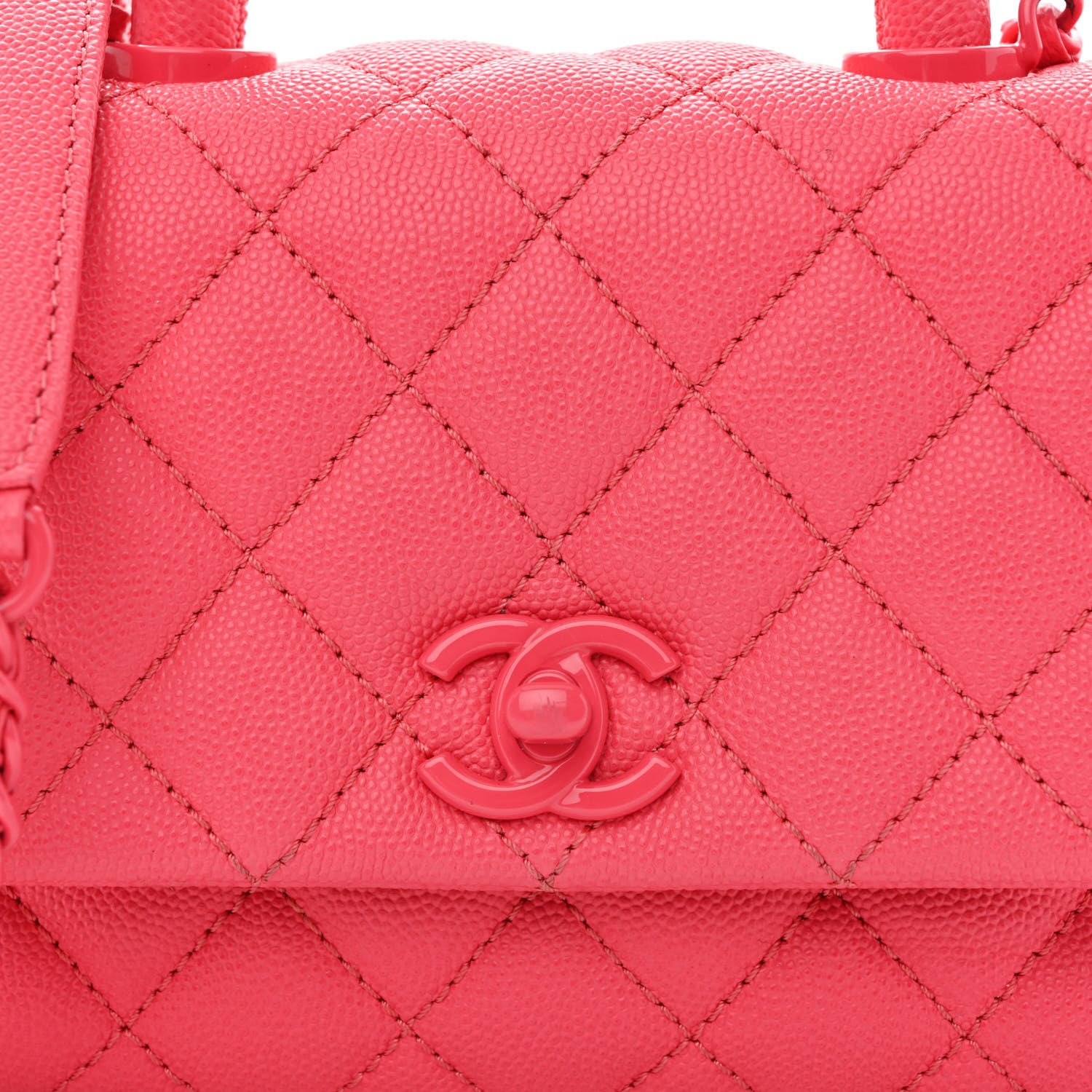 Chanel Caviar Quilted Incognito Extra Mini Coco Handle Flap Pink 8 of 10