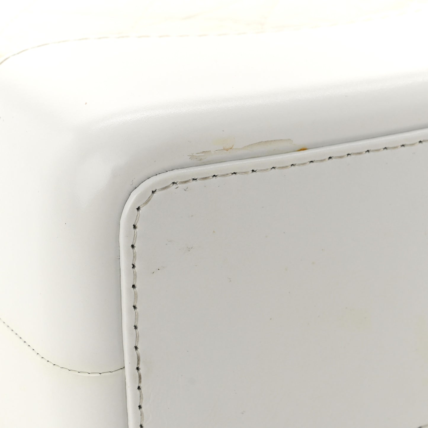 Aged Calfskin Quilted Small Gabrielle Backpack White