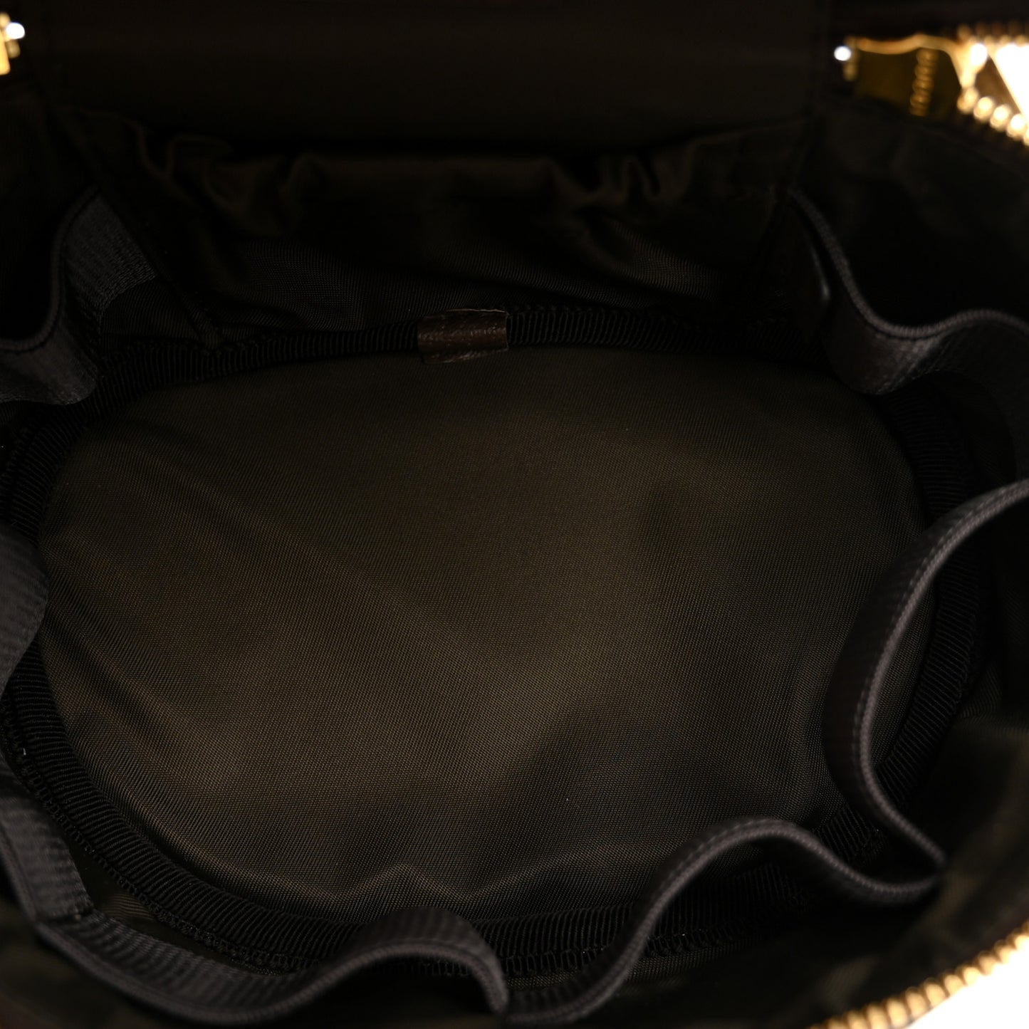 GG Supreme Monogram Textured Calfskin Web Ophidia Vanity Cosmetic Case Beige Ebony New Acero