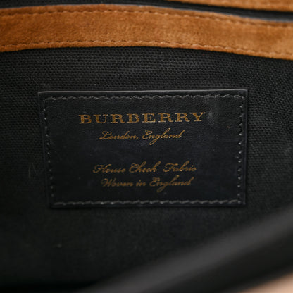 Burberry Derby Calfskin House Check Small Macken Crossbody Bag Black 6 of 11