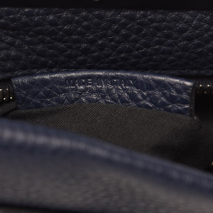 Fendi Cuoio Romano Selleria Medium Peekaboo Iconic Satchel Blue Notte 7 of 11