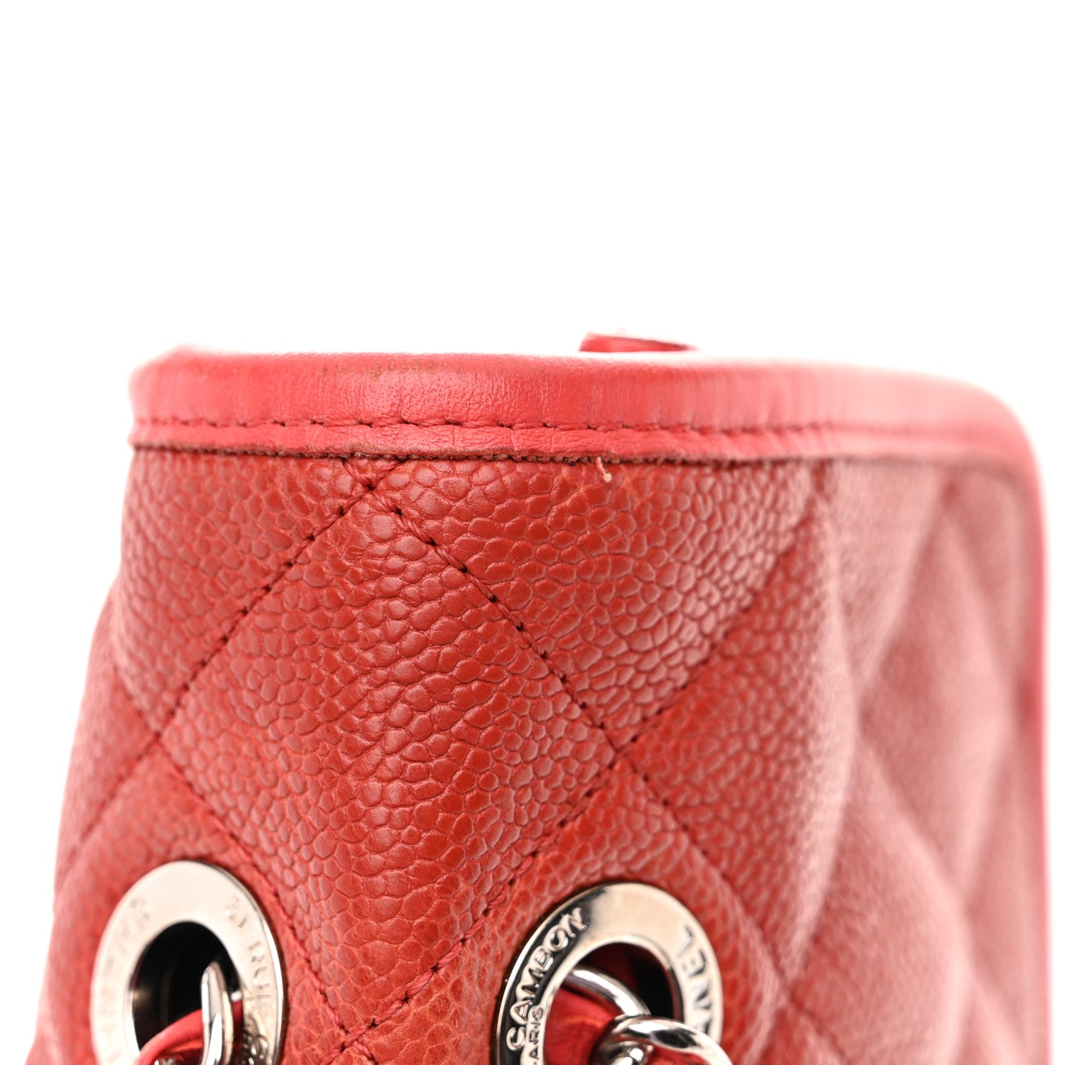 Chanel Caviar Quilted Medium French Riviera Flap Red 14 of 15