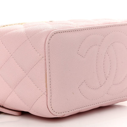 Chanel Caviar Quilted Small Vanity Case With Chain Light Pink 10 of 11