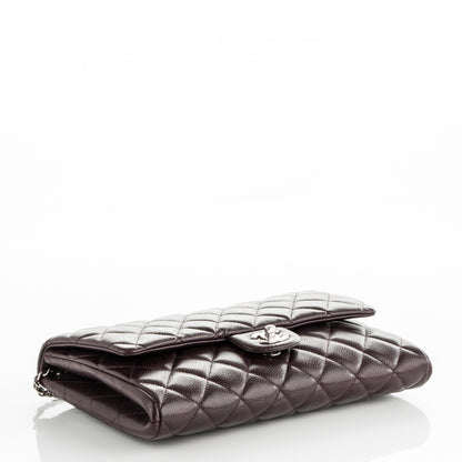 Chanel Caviar Quilted Clutch With Chain Flap Burgundy 4 of 7