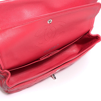 Chanel Washed Caviar Medium Double Flap Fuchsia 5 of 8