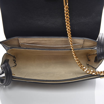 Chloe Suede Calfskin Studded Small Faye Shoulder Bag Black 5 of 11