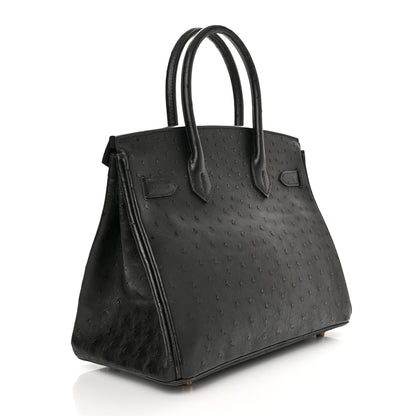 Hermes Ostrich Birkin 30 Black 3 of 16
