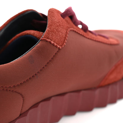 Hermes Parachute Fabric Suede Goatskin Bouncing Sneakers 37.5 Bordeaux 14 of 15