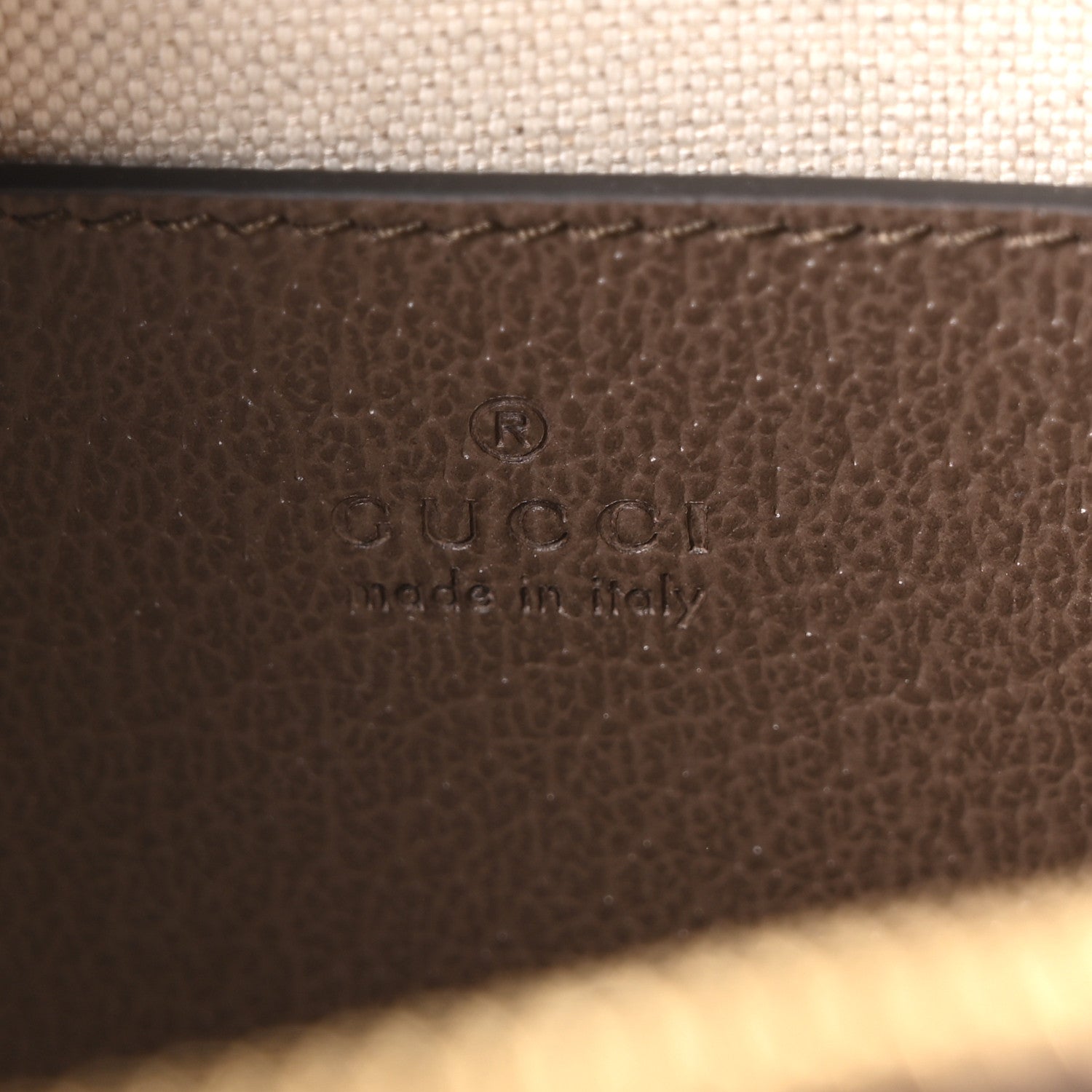 Gucci GG Supreme Monogram Textured Dollar Calfskin Web Mini Ophidia Top Handle Bag Beige Ebony New Acero 6 of 11