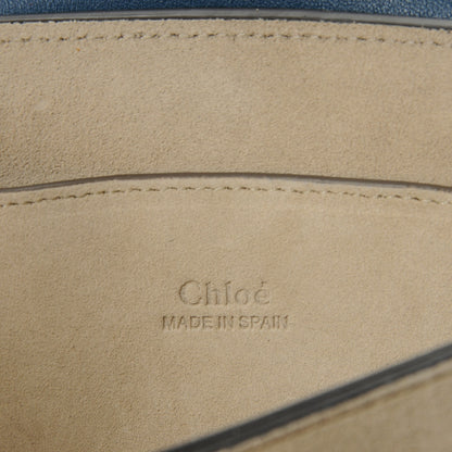 Chloe Suede Calfskin Small Faye Shoulder Bag Majolica Blue 6 of 6