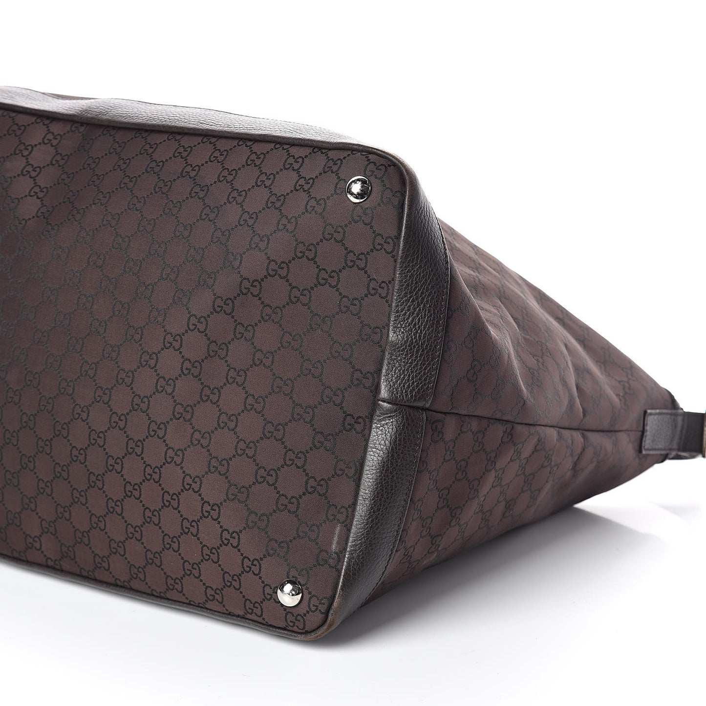 Nylon Monogram Large Travel Hobo Dark Brown
