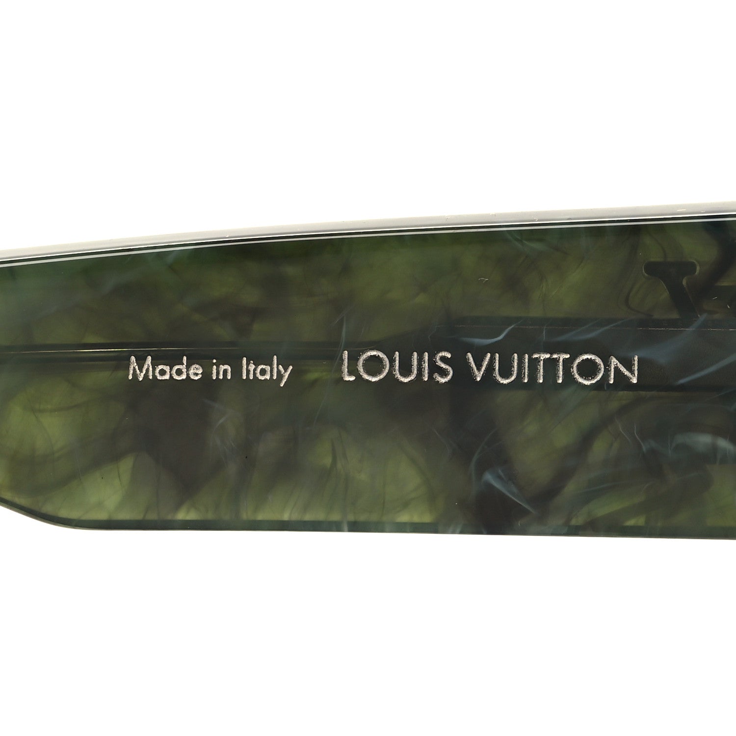 Louis Vuitton Acetate Marble Effect Swarovski Cyclone Sunglasses Z1552W Green 5 of 7
