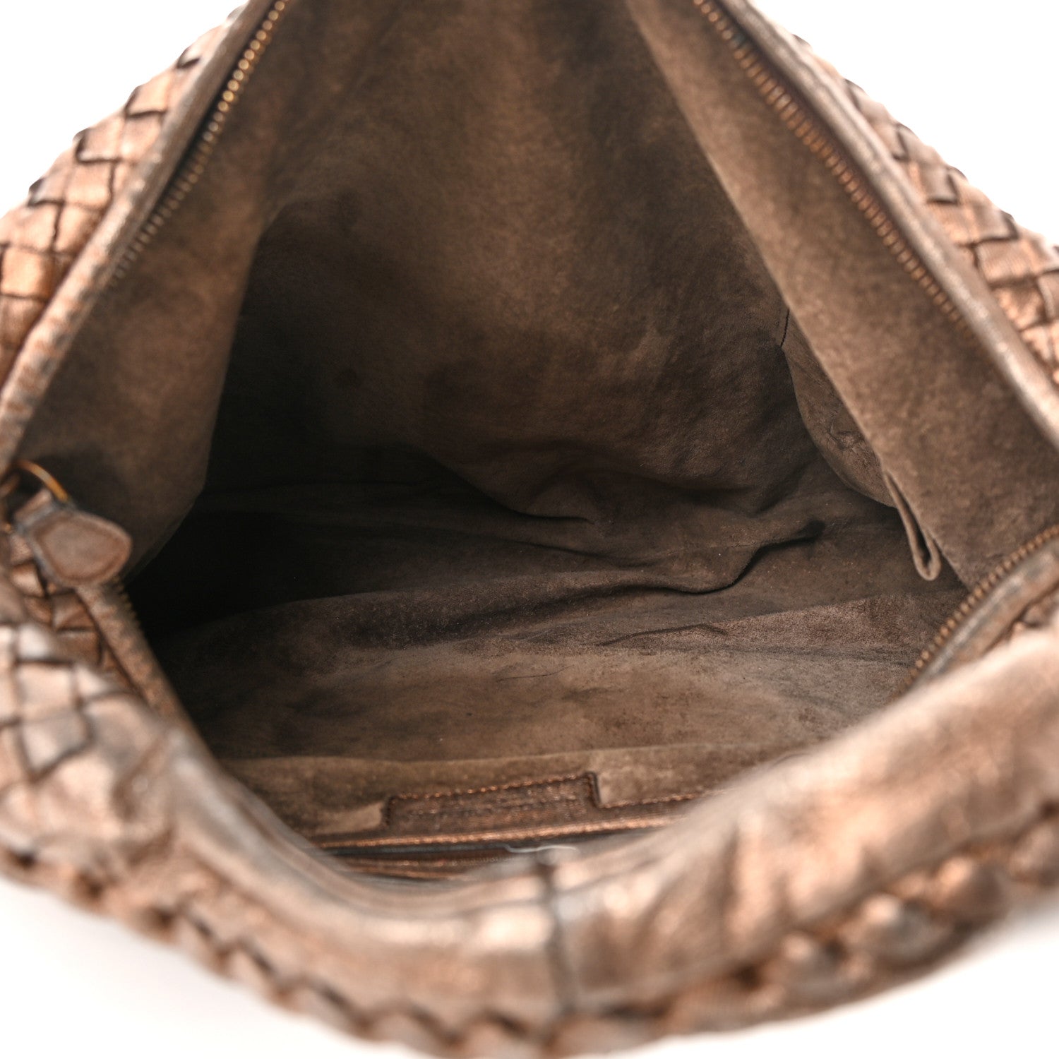 Bottega Veneta Metallic Nappa Intrecciato Large Veneta Hobo Copper 5 of 11
