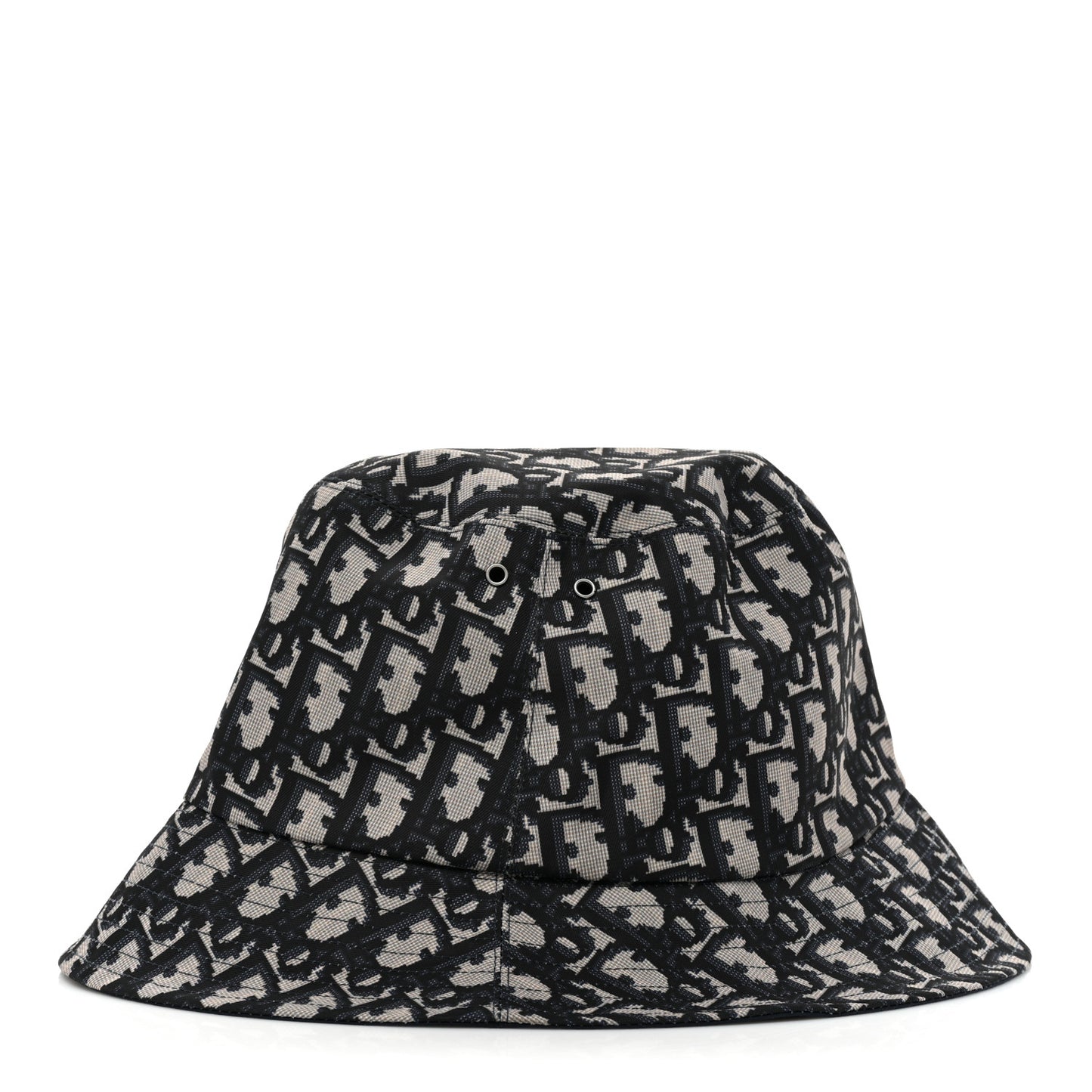 Metallic Oblique Reversible Teddy-D Bob Bucket Hat 58 Blue Silver