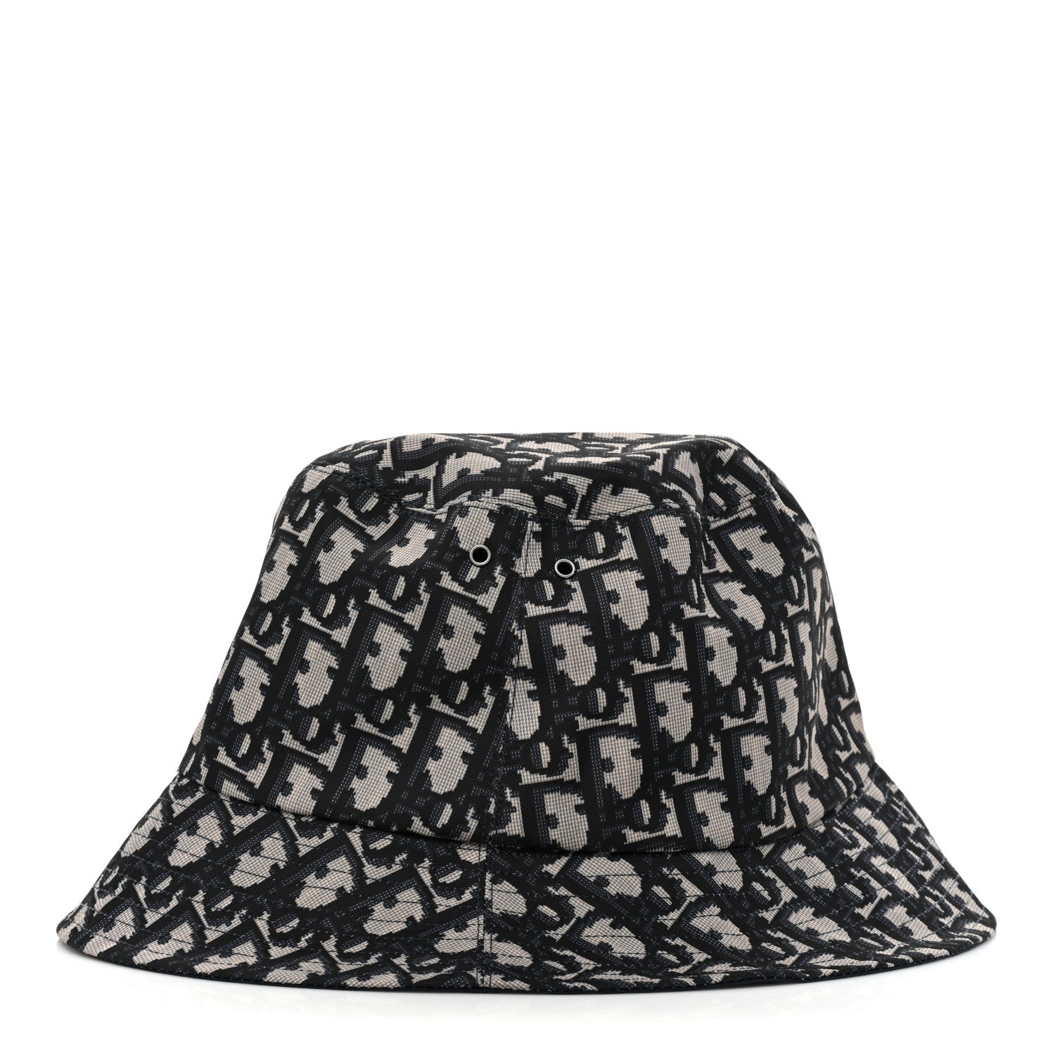 Christian Dior Metallic Oblique Reversible Teddy-D Bob Bucket Hat 58 Blue Silver 3 of 10