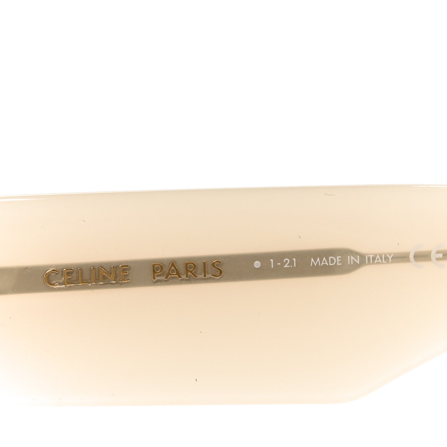Celine Acetate Flat Top Rectangular Sunglasses CL40092I Transparent White 5 of 7