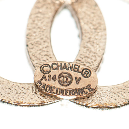 Chanel Crystal CC Earrings Gold 6 of 6