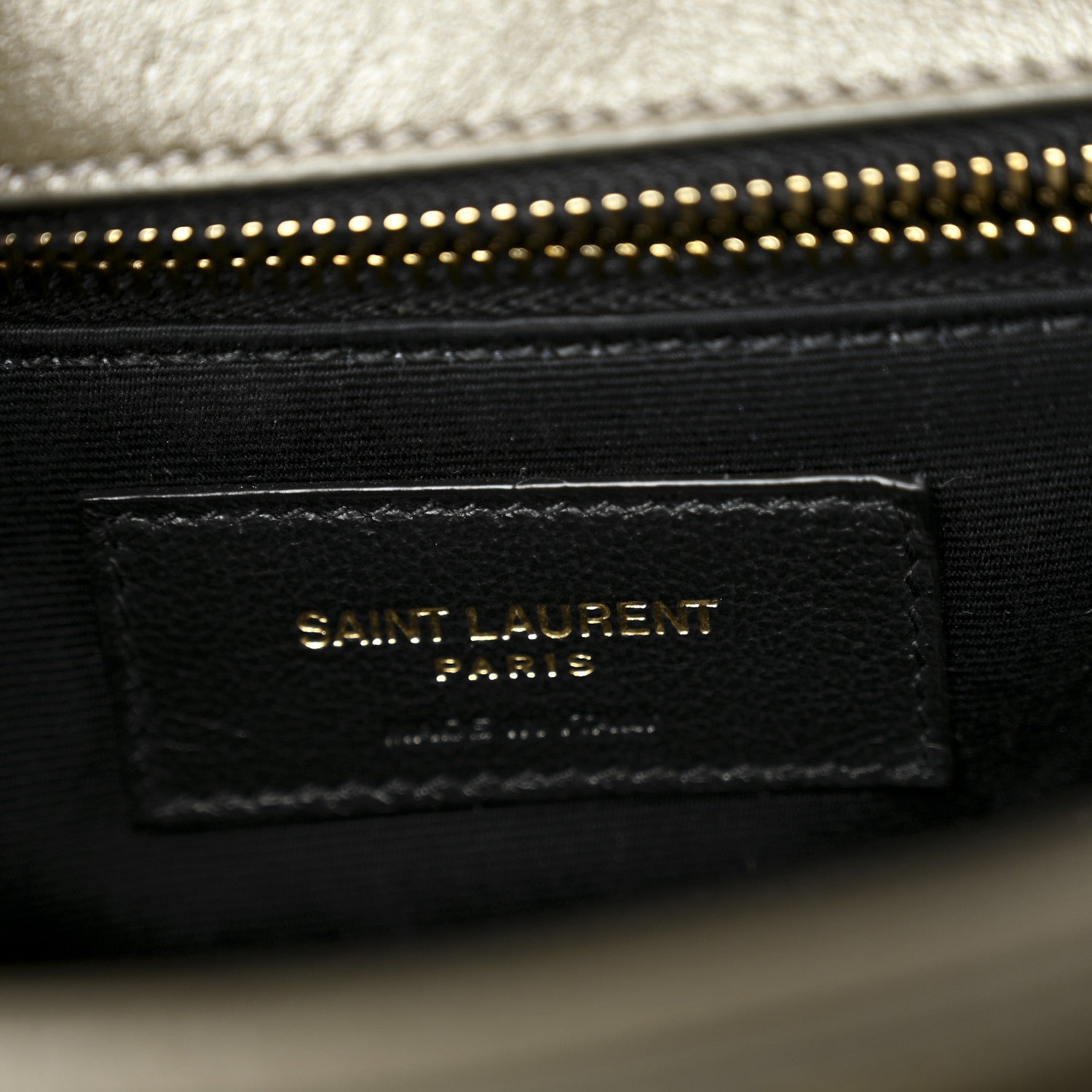 Saint Laurent Lambskin Quilted Mini Becky Chain Bag Grey Kaki 6 of 10