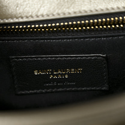 Saint Laurent Lambskin Quilted Mini Becky Chain Bag Grey Kaki 6 of 10