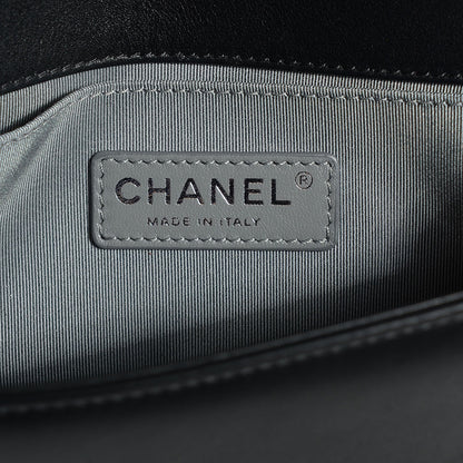 Chanel Calfskin Chevron Quilted Small Boy Flap Black 7 of 9