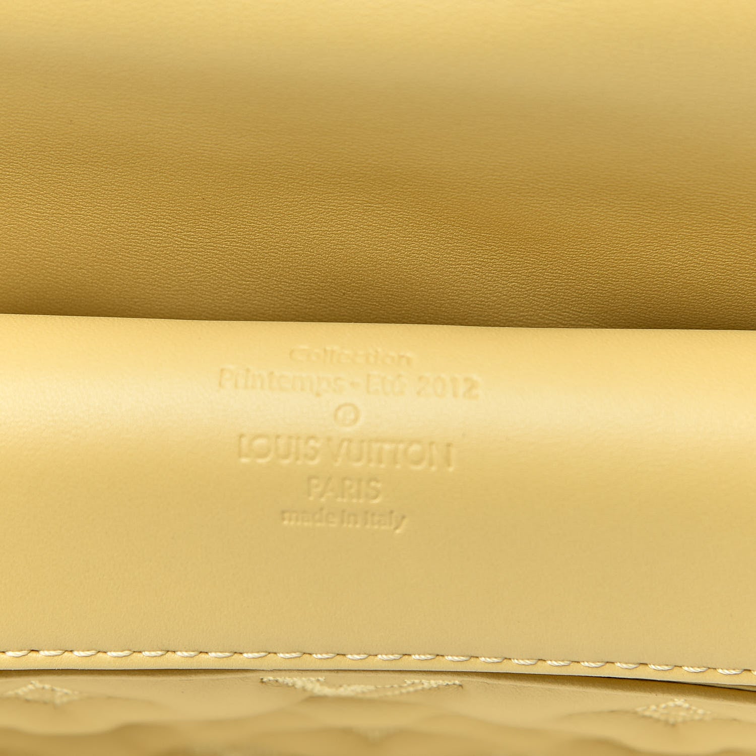 Louis Vuitton Lambskin Mama Broderie Pochette Jaune Pale 6 of 10