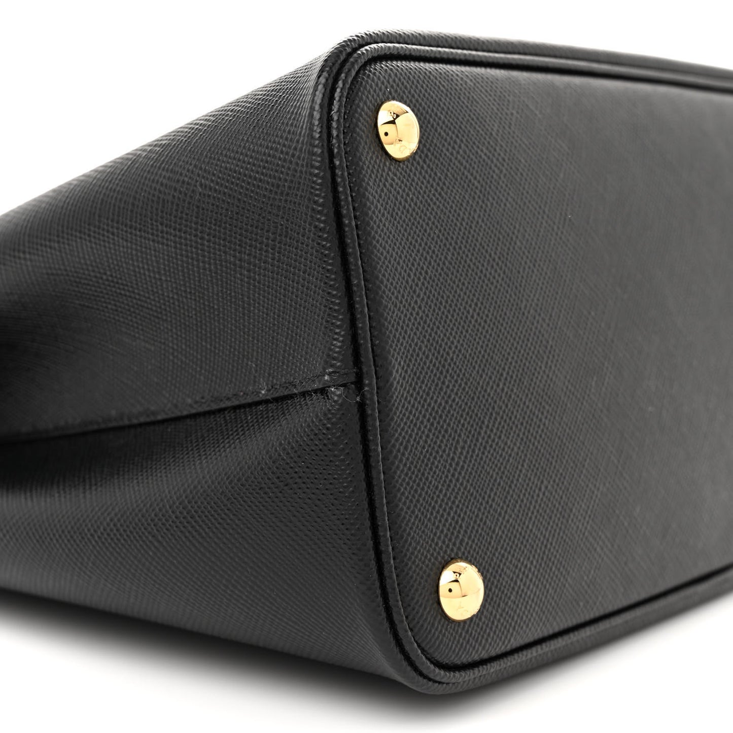 Saffiano Cuir Medium Double Bag Black Fuoco