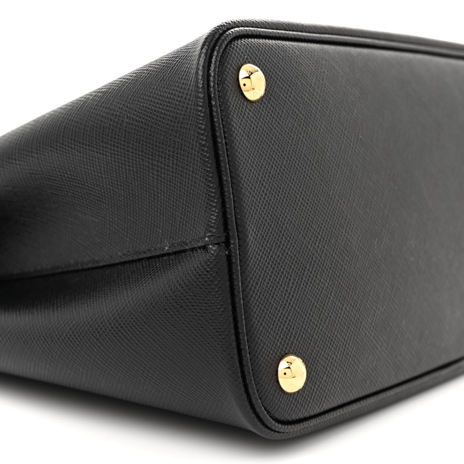 Prada Saffiano Cuir Medium Double Bag Black Fuoco 8 of 11
