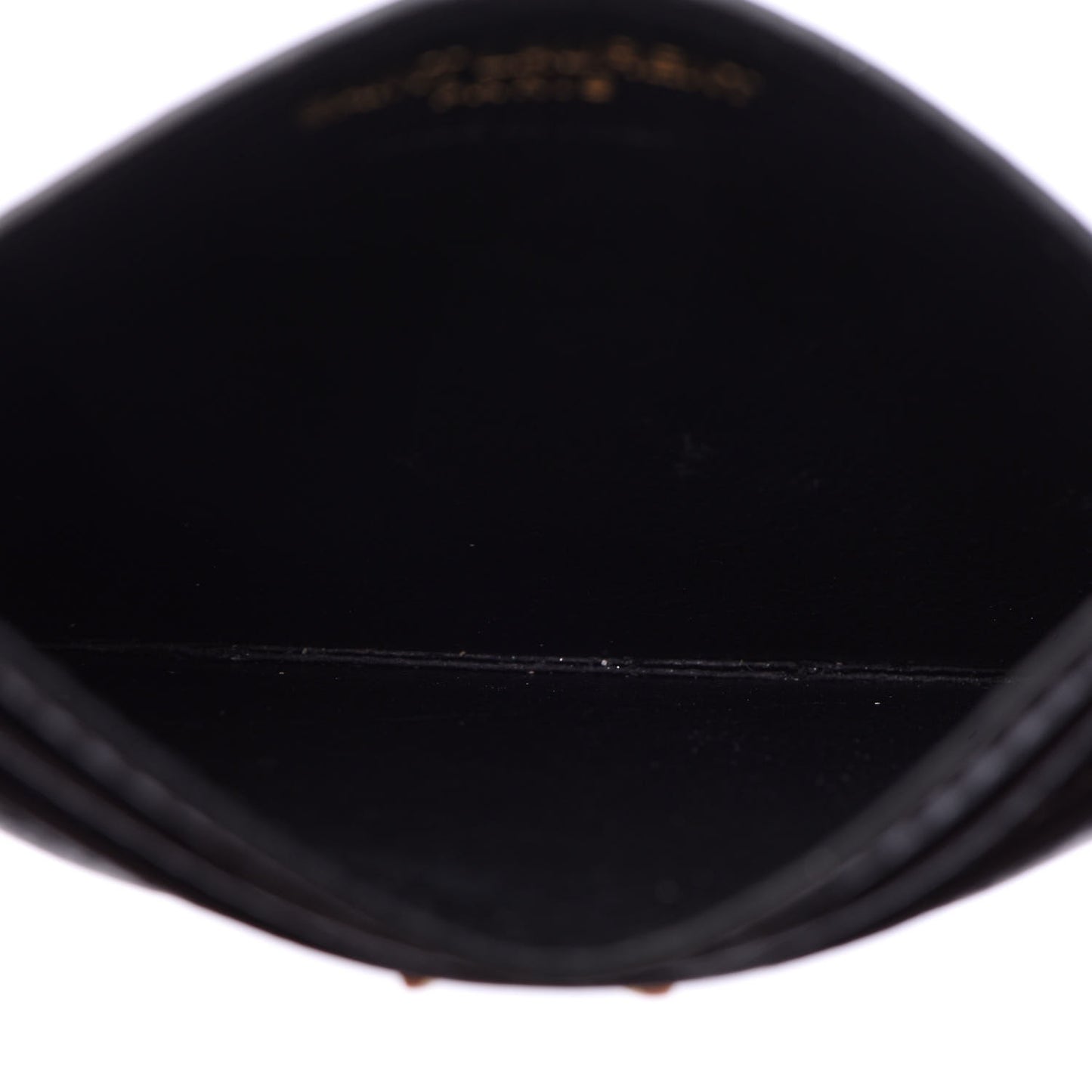 Grain De Poudre Matelasse Chevron Monogram Credit Card Case Black