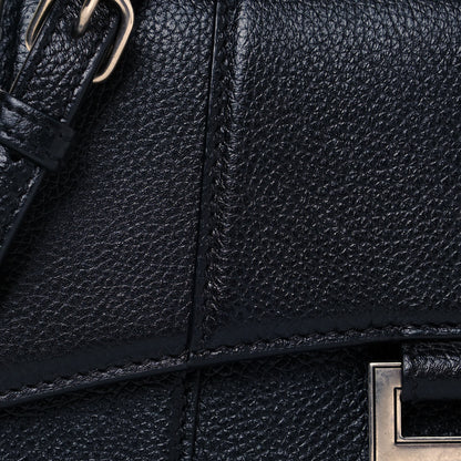 Balenciaga Grained Calfskin Hourglass Top Handle Bag XS Black 6 of 11