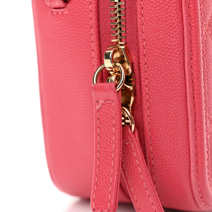 Chanel Caviar Quilted Small CC Filigree Vanity Case Rose 12 of 15
