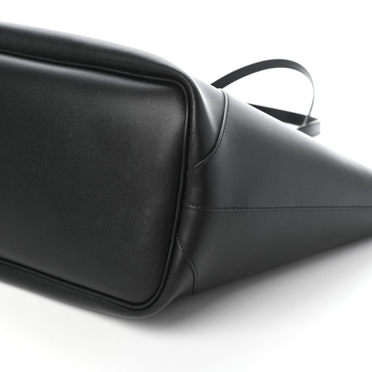 Smooth Calfskin Wing Shopper Tote Black White