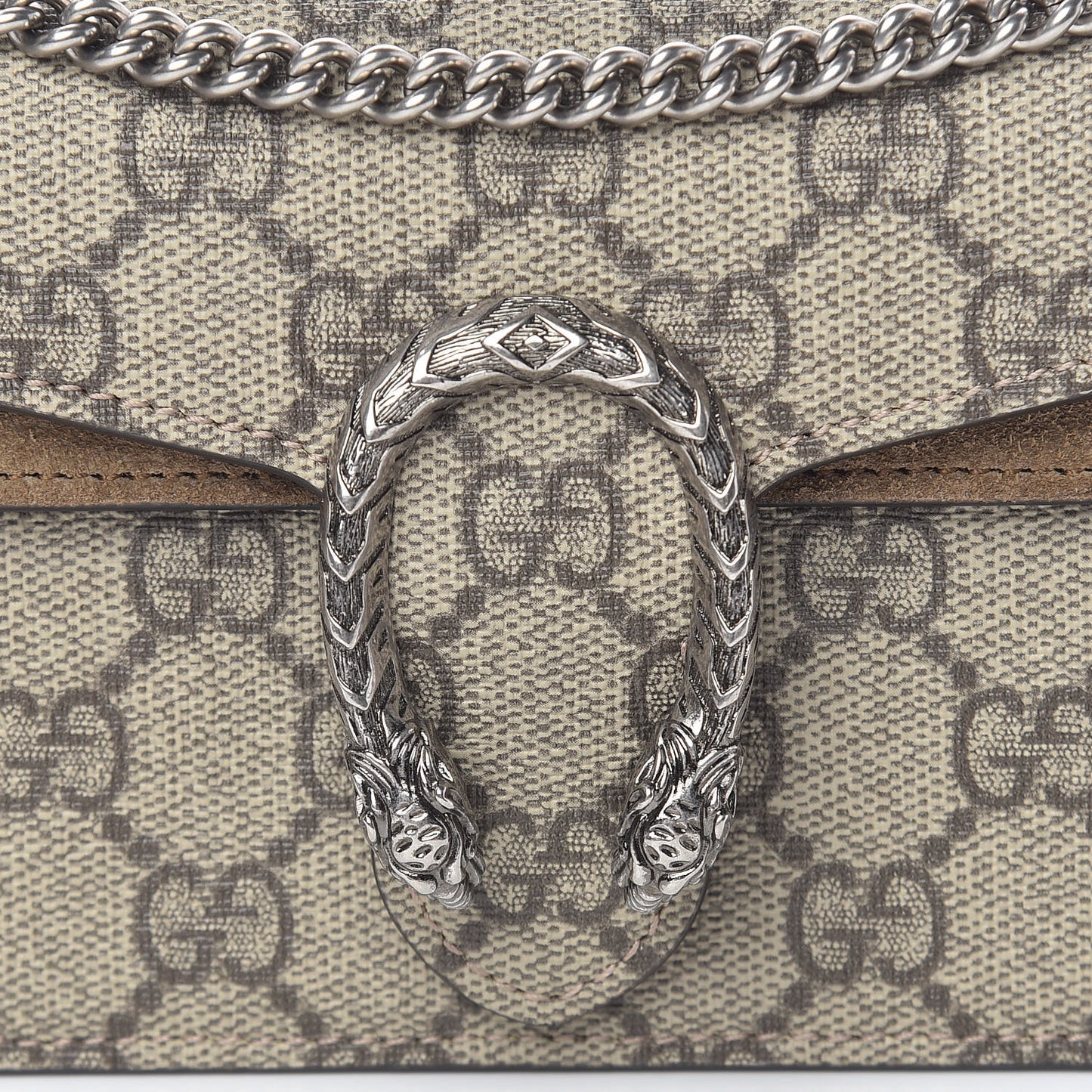 GG Supreme Monogram Super Mini Dionysus Shoulder Bag Taupe