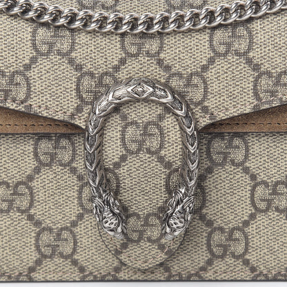Gucci GG Supreme Monogram Super Mini Dionysus Shoulder Bag Taupe 9 of 10