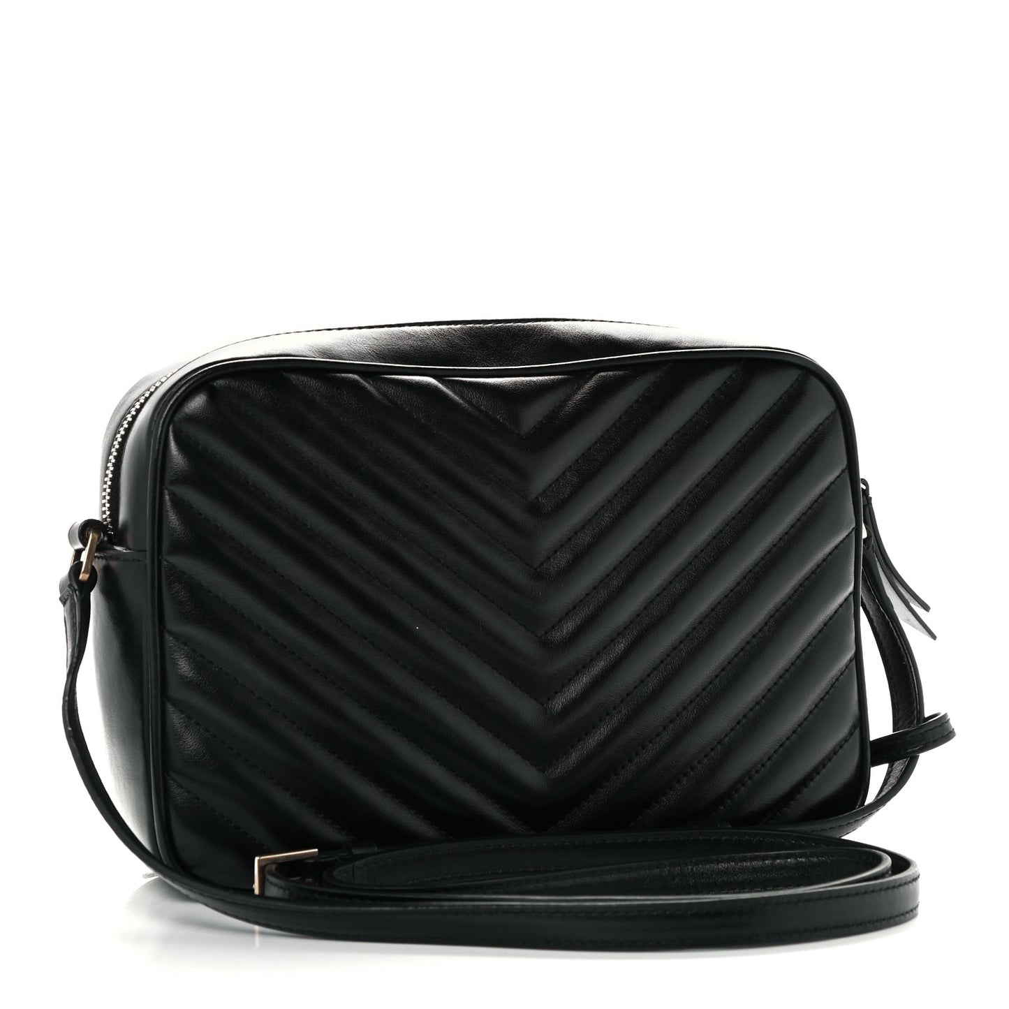 Calfskin Matelasse Monogram Lou Camera Bag Black