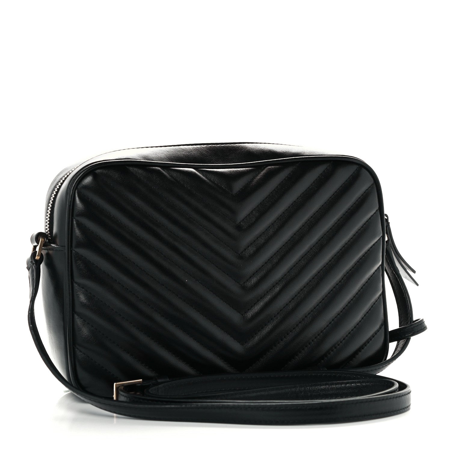 Saint Laurent Calfskin Matelasse Monogram Lou Camera Bag Black 3 of 10
