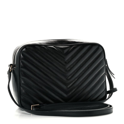 Saint Laurent Calfskin Matelasse Monogram Lou Camera Bag Black 3 of 10