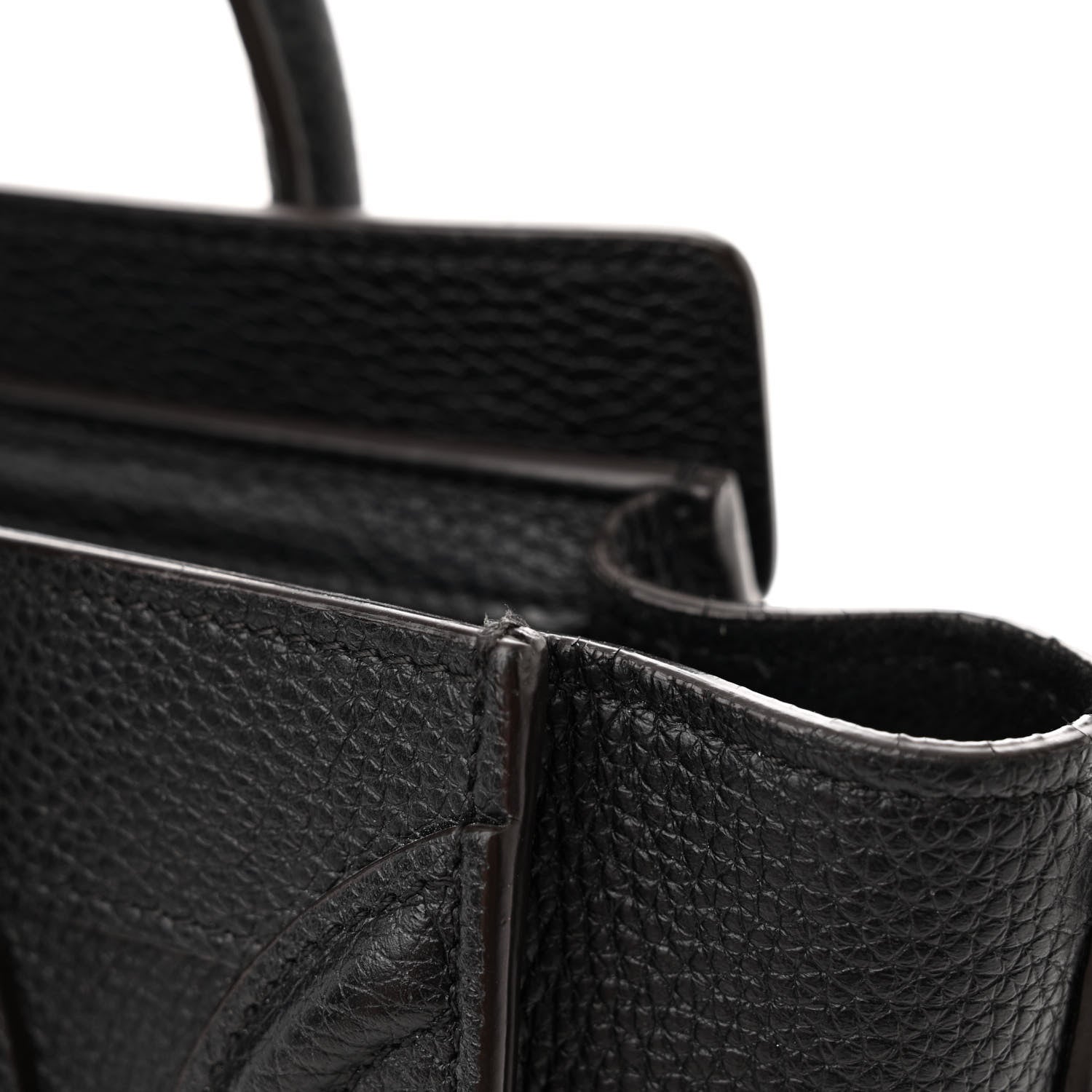 Celine Drummed Calfskin Nano Luggage Black 11 of 13