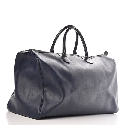 Christian Dior Coated Canvas Duffle Navy Blue 3 of 9