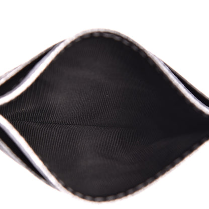 Dolce & Gabbana Metallic Dauphine Embellished Logo Zip Card Holder Argento 5 of 7