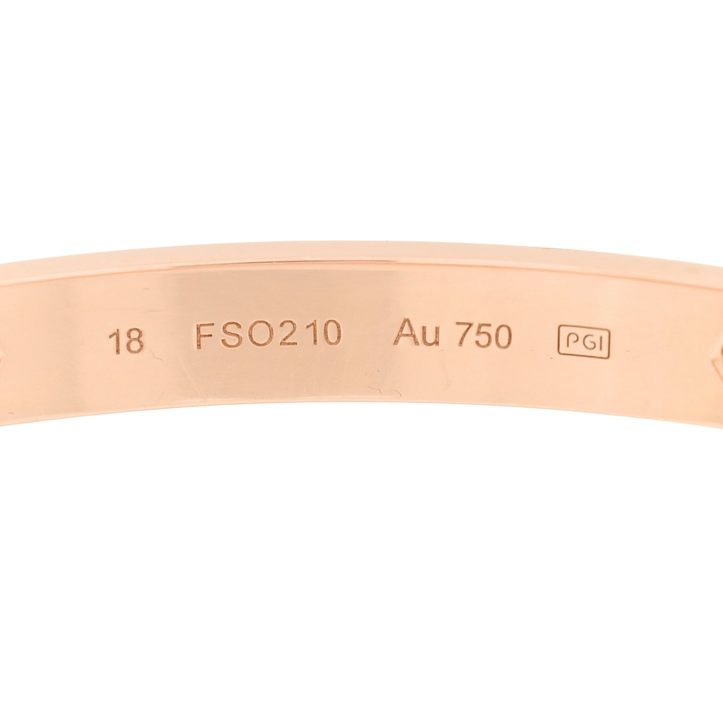 18K Pink Gold 4 Diamond LOVE Bracelet 18