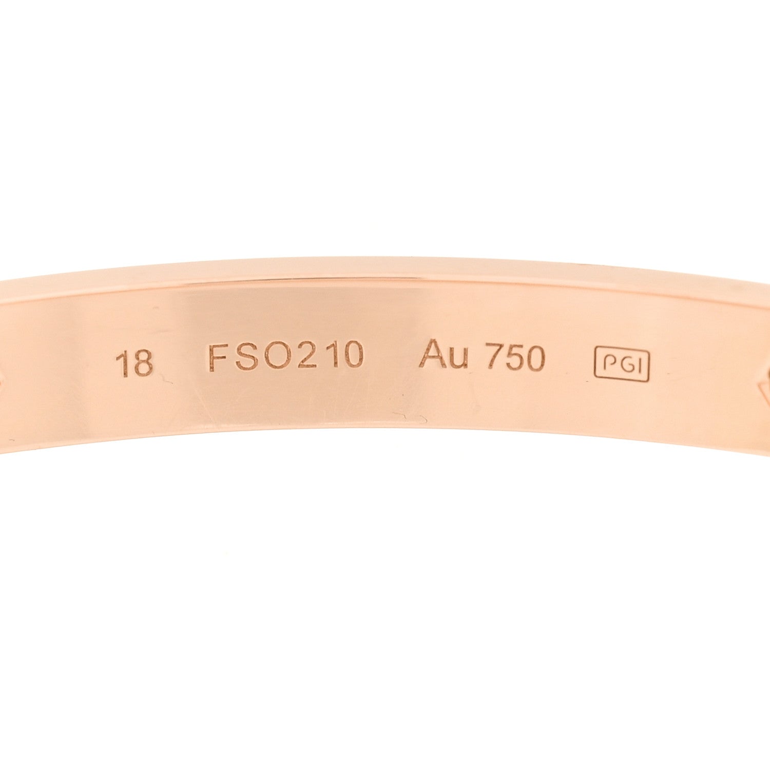 Cartier 18K Pink Gold 4 Diamond LOVE Bracelet 18 7 of 10