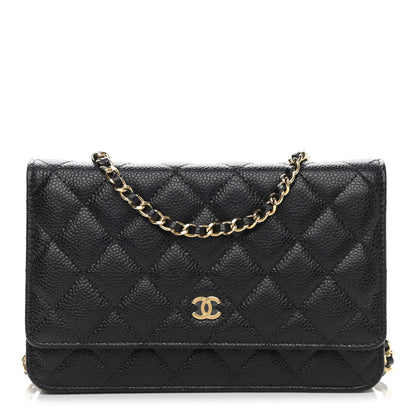 Chanel Caviar Quilted Wallet On Chain WOC Black 1 of 10