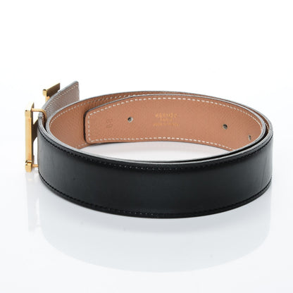 Hermes Box Epsom 32mm H Belt 68 Black Gold 3 of 8
