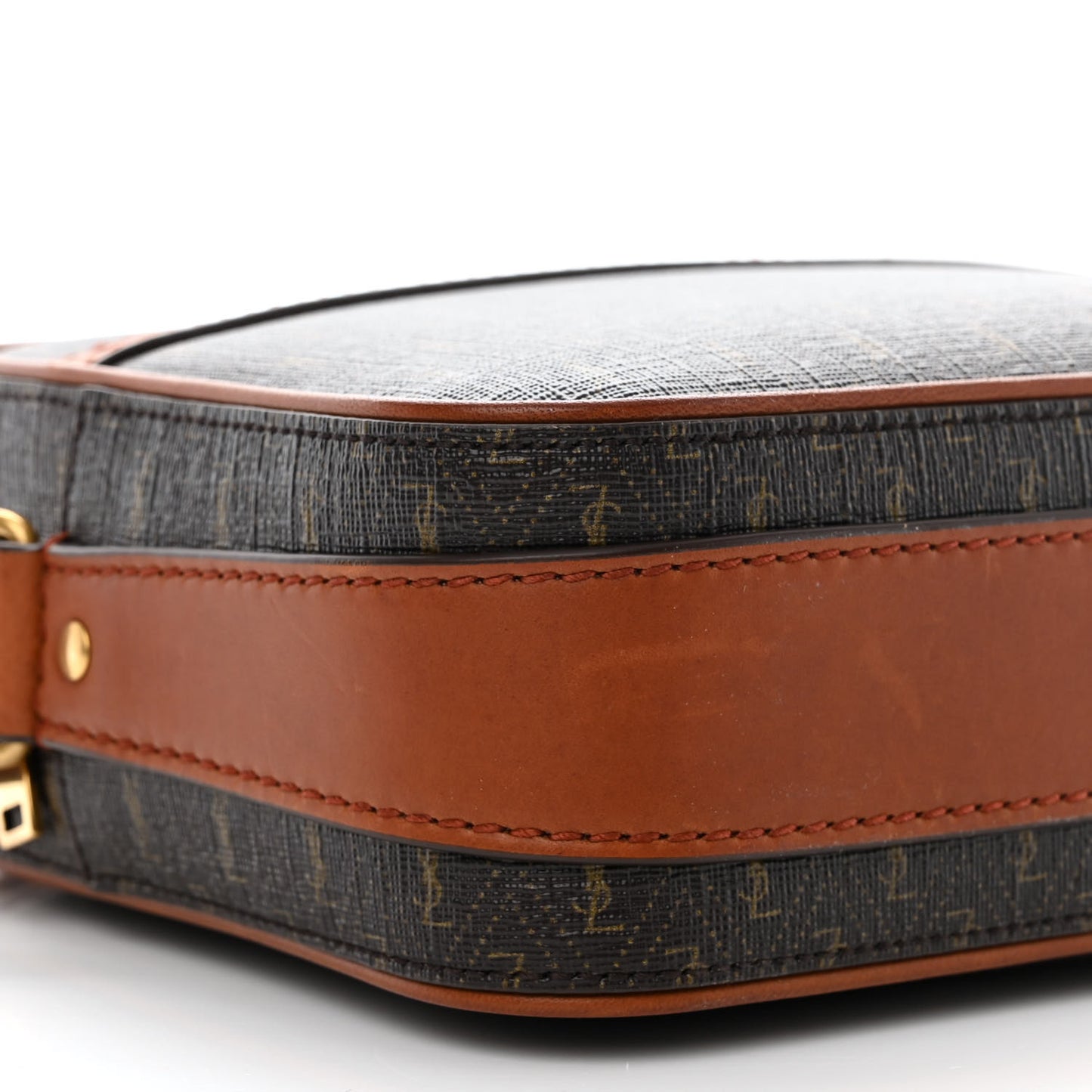 Canvas Smooth Calfskin Le Monogramme Camera Bag Chestnut