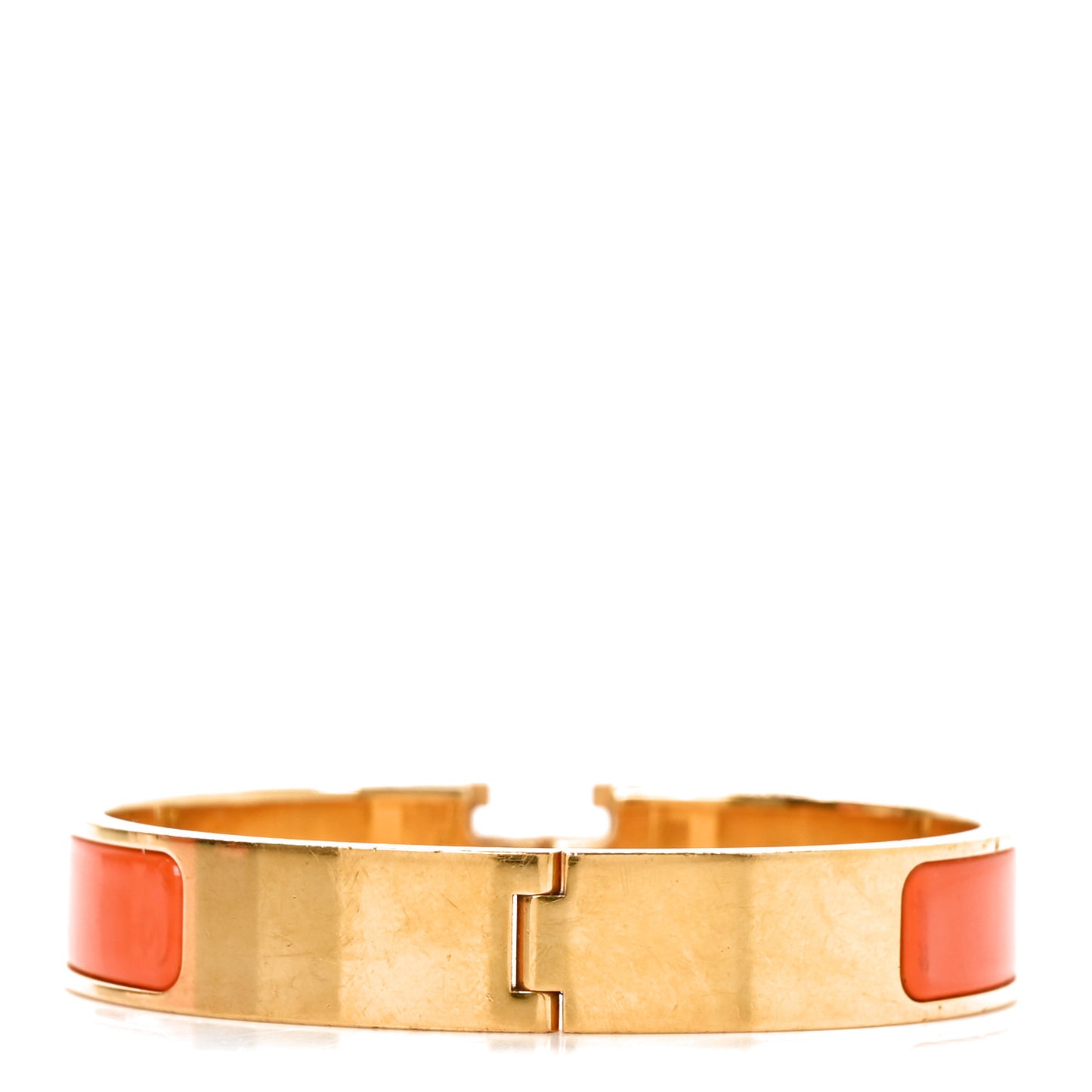 Enamel Narrow Clic Clac H Bracelet PM Orange