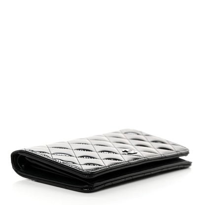Chanel Patent Calfskin Quilted Yen Wallet Black Black 4 of 8