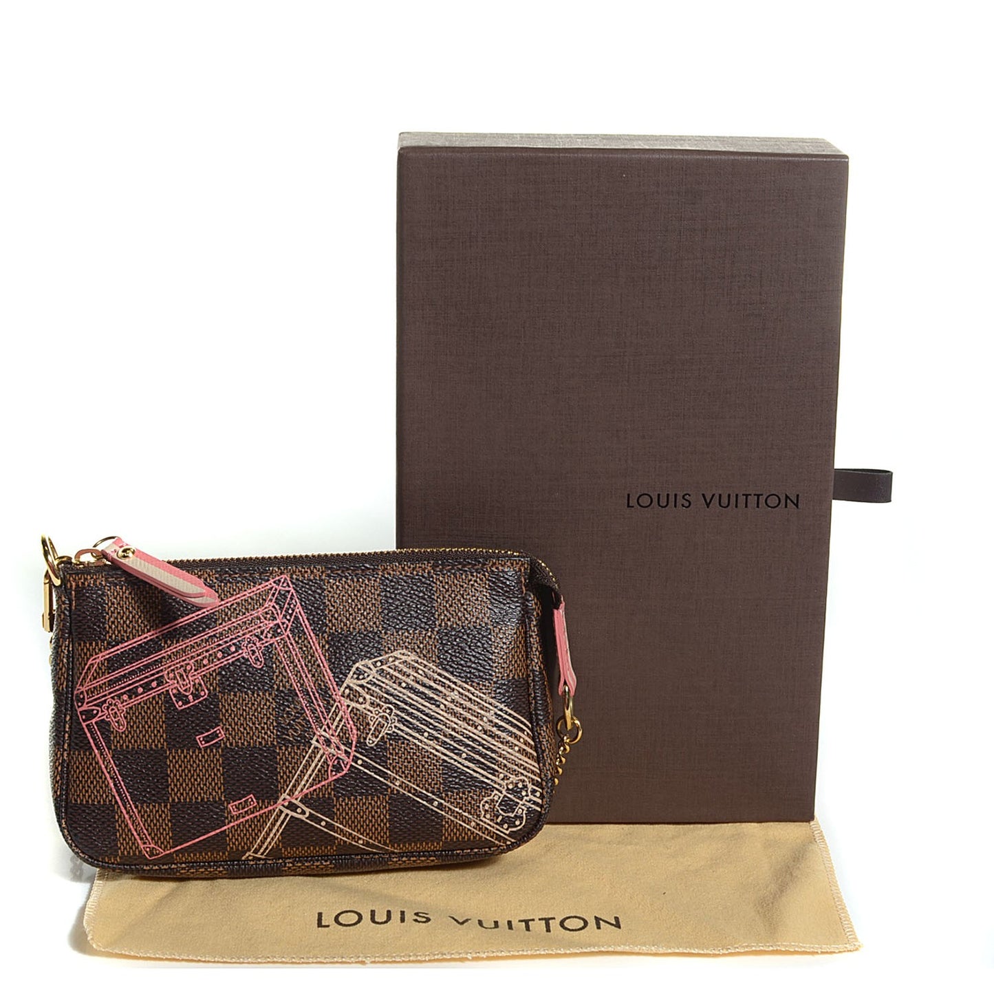 Damier Ebene 2014 Christmas Animation Mini Pochette Accessories